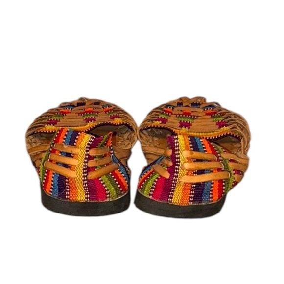 Mexican Huarache Colorful Woven Flats sandals - Picture 4 of 5